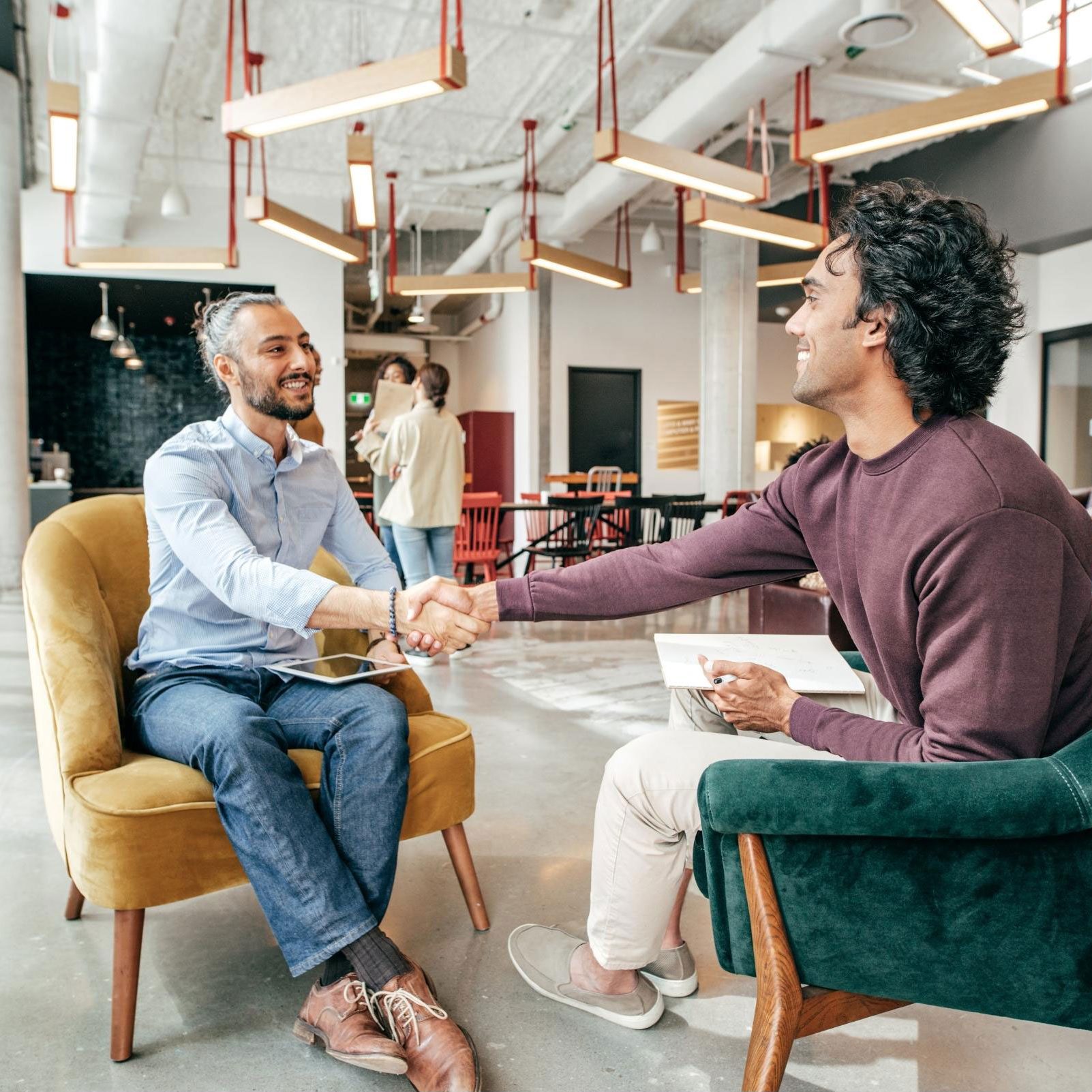 Men Discussing Employment Opportunities