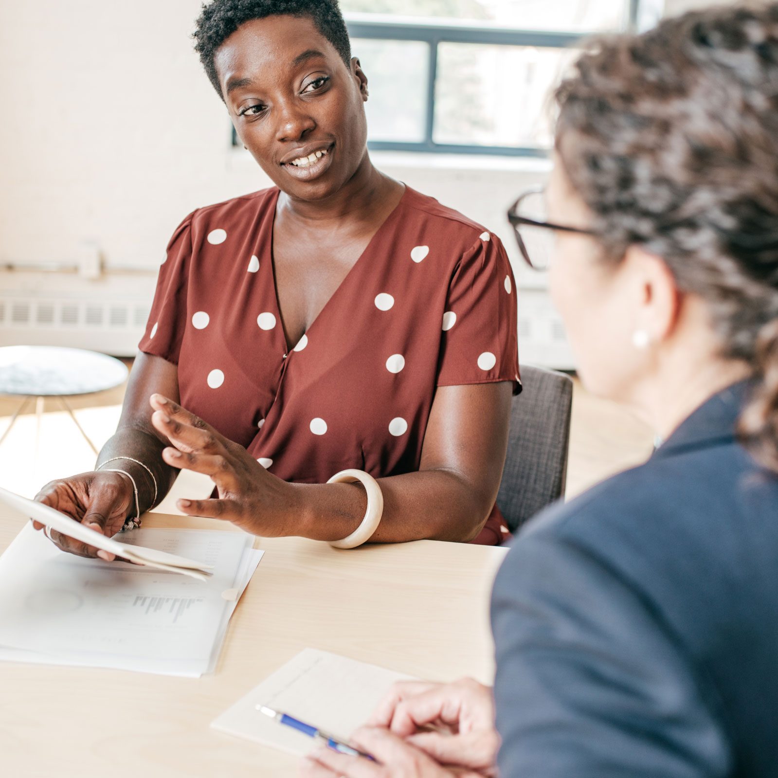 Woman Interviewing